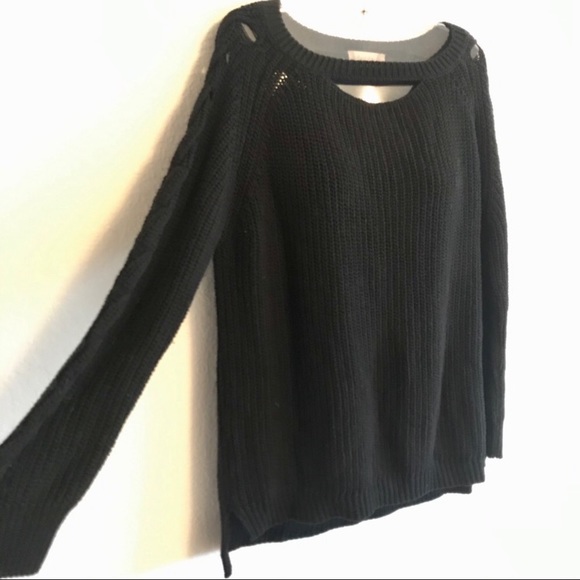 Altar'd State Sweaters - ALTAR’D STATE Cut-Out Black Sweater